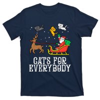 Funny Cats For Everybody Christmas Cat Funny Xmas Santa Gift T-Shirt