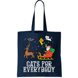 Funny Cats For Everybody Christmas Cat Funny Xmas Santa Gift Tote Bag