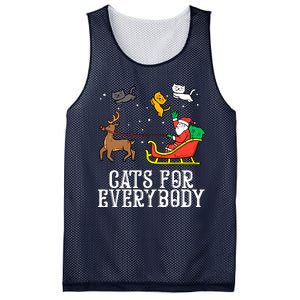 Funny Cats For Everybody Christmas Cat Funny Xmas Santa Gift Mesh Reversible Basketball Jersey Tank