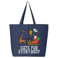 Funny Cats For Everybody Christmas Cat Funny Xmas Santa Gift 25L Jumbo Tote