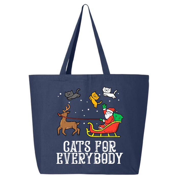 Funny Cats For Everybody Christmas Cat Funny Xmas Santa Gift 25L Jumbo Tote