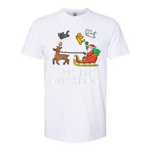 Funny Cats For Everybody Christmas Cat Funny Xmas Santa Gift Softstyle CVC T-Shirt