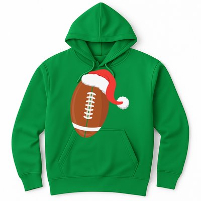Football Christmas Funny Santa Hat Xmas Sports Holiday Hoodie