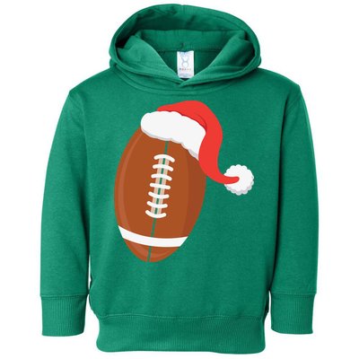 Football Christmas Funny Santa Hat Xmas Sports Holiday Toddler Hoodie