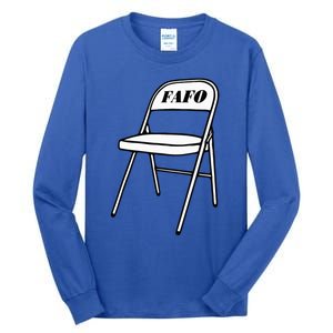 Folding Chair Fafo Alabama Meme Boat Brawl Funny Tall Long Sleeve T-Shirt