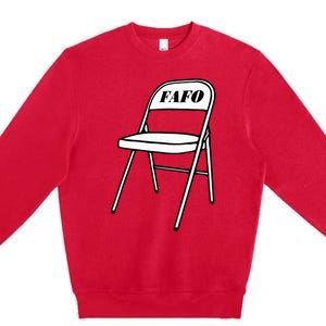 Folding Chair Fafo Alabama Meme Boat Brawl Funny Premium Crewneck Sweatshirt