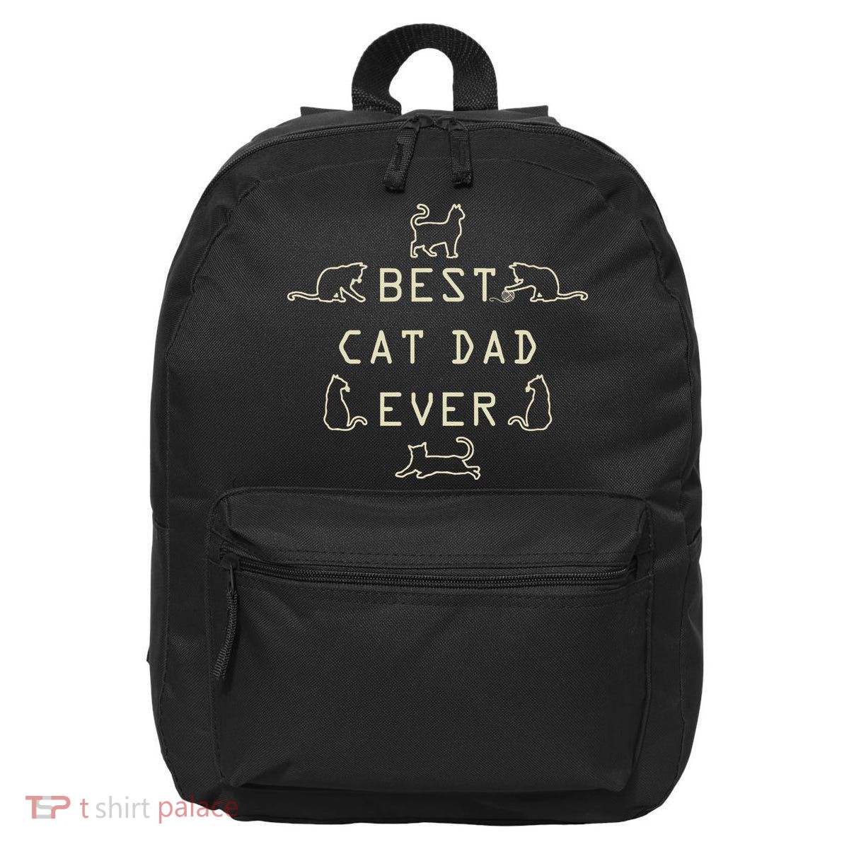 Feline Cat Father Kitty Dad Fathers Day Meow 16 in Basic Backpack