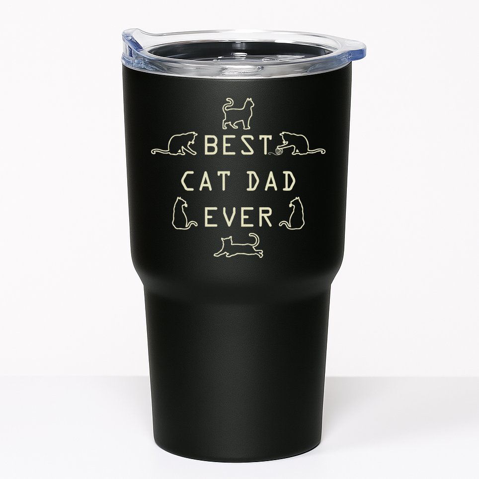 Feline Cat Father Kitty Dad Fathers Day Meow Tumbler