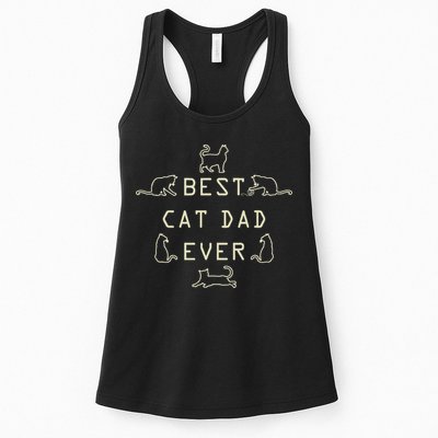 Feline Cat Father Kitty Dad Fathers Day Meow Womens Tank Top