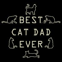 Feline Cat Father Kitty Dad Fathers Day Meow Cropped Pullover Crew