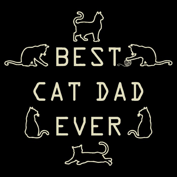 Feline Cat Father Kitty Dad Fathers Day Meow Cropped Pullover Crew
