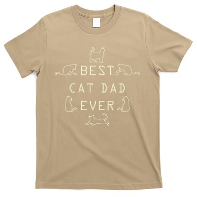 Feline Cat Father Kitty Dad Fathers Day Meow T-Shirt