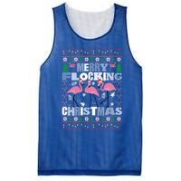 Flamingo Christmas Funny Gift Funny Merry Flocking Christmas Gift Mesh Reversible Basketball Jersey Tank