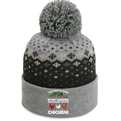 Funny Chicken For Men Women Gardening Chicken Lovers Garden T The Baniff Cuffed Pom Beanie