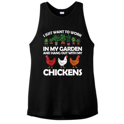 Funny Chicken For Men Women Gardening Chicken Lovers Garden T Ladies PosiCharge Tri-Blend Wicking Tank