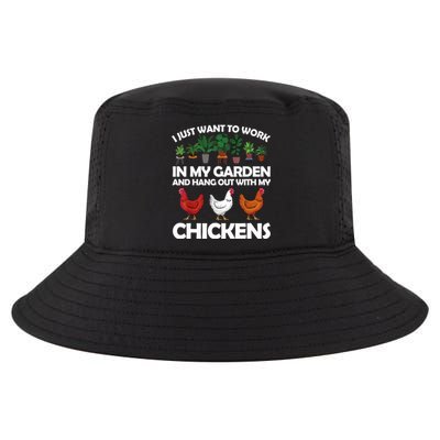 Funny Chicken For Men Women Gardening Chicken Lovers Garden T Cool Comfort Performance Bucket Hat