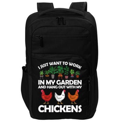 Funny Chicken For Men Women Gardening Chicken Lovers Garden T Impact Tech Backpack