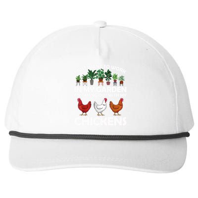 Funny Chicken For Men Women Gardening Chicken Lovers Garden T Snapback Five-Panel Rope Hat