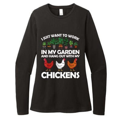 Funny Chicken For Men Women Gardening Chicken Lovers Garden T Womens CVC Long Sleeve Shirt