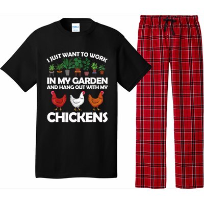 Funny Chicken For Men Women Gardening Chicken Lovers Garden T Pajama Set