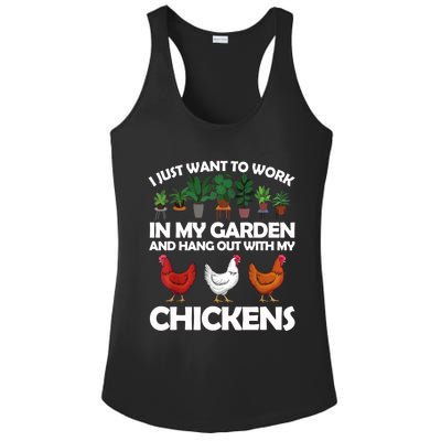 Funny Chicken For Men Women Gardening Chicken Lovers Garden T Ladies PosiCharge Competitor Racerback Tank