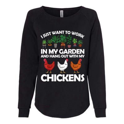 Funny Chicken For Men Women Gardening Chicken Lovers Garden T Womens California Wash Sweatshirt