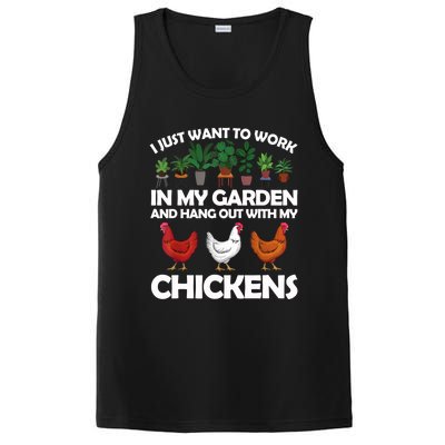 Funny Chicken For Men Women Gardening Chicken Lovers Garden T PosiCharge Competitor Tank