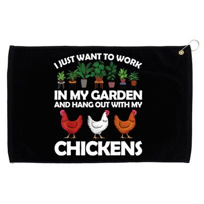 Funny Chicken For Men Women Gardening Chicken Lovers Garden T Grommeted Golf Towel