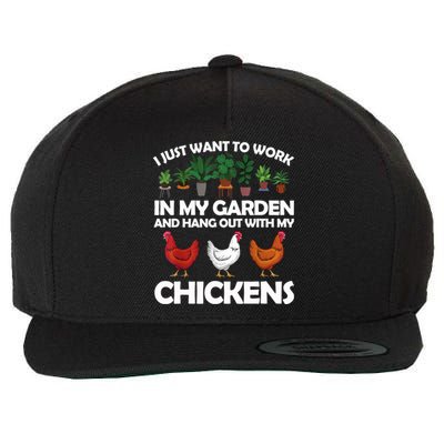 Funny Chicken For Men Women Gardening Chicken Lovers Garden T Wool Snapback Cap