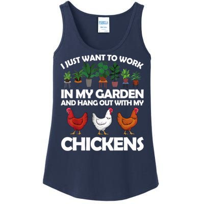 Funny Chicken For Men Women Gardening Chicken Lovers Garden T Ladies Essential Tank