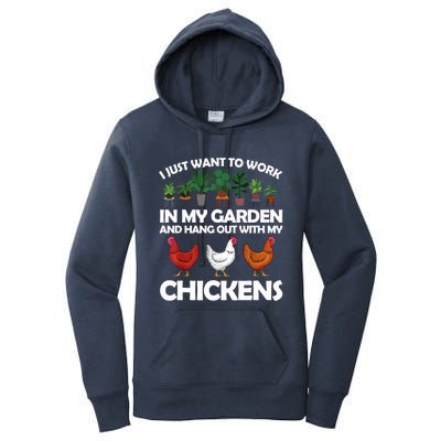 Funny Chicken For Men Women Gardening Chicken Lovers Garden T Women's Pullover Hoodie