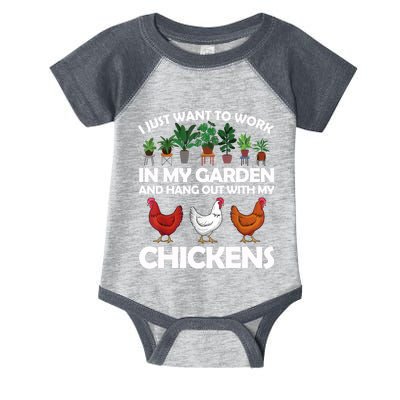 Funny Chicken For Men Women Gardening Chicken Lovers Garden T Infant Baby Jersey Bodysuit