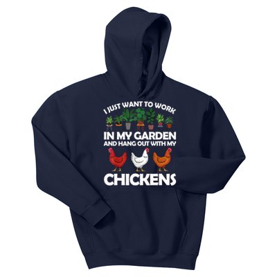 Funny Chicken For Men Women Gardening Chicken Lovers Garden T Kids Hoodie