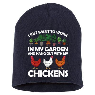 Funny Chicken For Men Women Gardening Chicken Lovers Garden T Short Acrylic Beanie