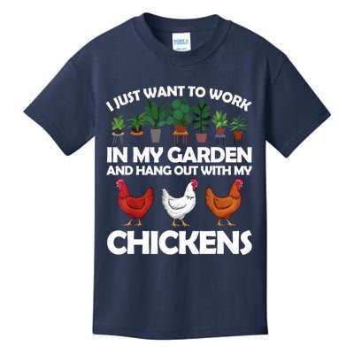 Funny Chicken For Men Women Gardening Chicken Lovers Garden T Kids T-Shirt