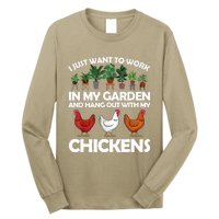 Funny Chicken For Men Women Gardening Chicken Lovers Garden T Long Sleeve Shirt