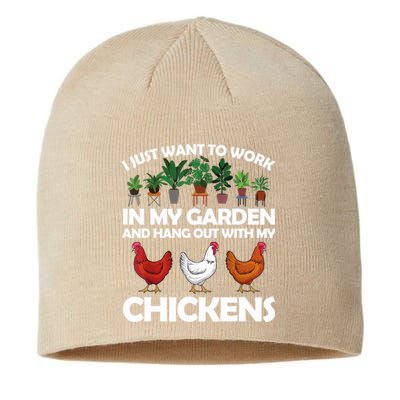 Funny Chicken For Men Women Gardening Chicken Lovers Garden T Sustainable Beanie