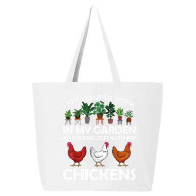 Funny Chicken For Men Women Gardening Chicken Lovers Garden T 25L Jumbo Tote