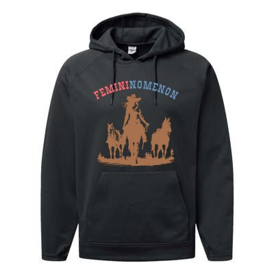 Femininomenon Cowgirls For Kamala Harris Future Madam President Performance Fleece Hoodie