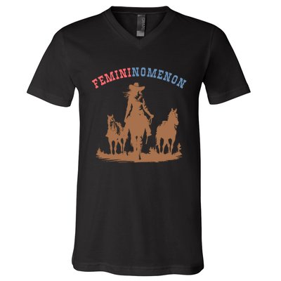 Femininomenon Cowgirls For Kamala Harris Future Madam President V-Neck T-Shirt