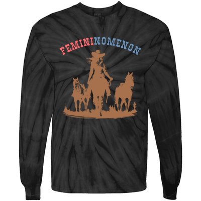 Femininomenon Cowgirls For Kamala Harris Future Madam President Tie-Dye Long Sleeve Shirt