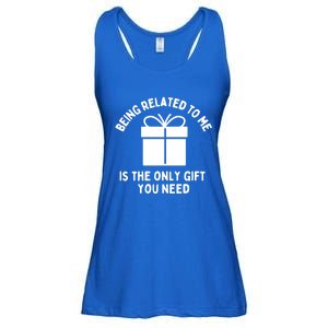 Funny Christmas Family Being Related To Me Humorous Gift Ladies Essential Flowy Tank