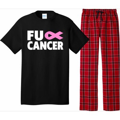 Fu Cancer Fu Cancer Fuck Breast Cancer Awareness Gift Pajama Set