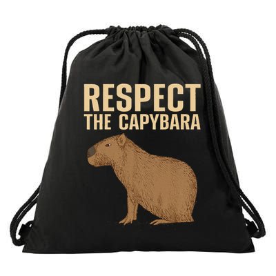Funny Capybara For Cavy Rodent Capybara Lover Drawstring Bag