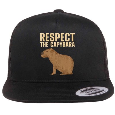 Funny Capybara For Cavy Rodent Capybara Lover Flat Bill Trucker Hat