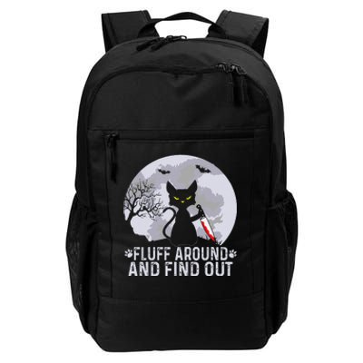 Funny Cat Fluff Around And Find Out Cat Owner Lover Cat Daily Commute Backpack