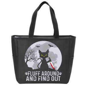 Funny Cat Fluff Around And Find Out Cat Owner Lover Cat Zip Tote Bag