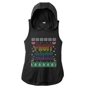 Fruit Cake Funny Gay Ugly Christmas Sweater Ladies PosiCharge Tri-Blend Wicking Draft Hoodie Tank