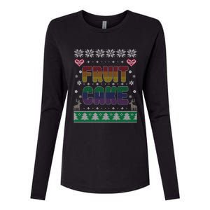 Fruit Cake Funny Gay Ugly Christmas Sweater Womens Cotton Relaxed Long Sleeve T-Shirt