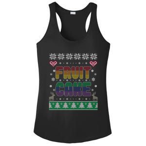 Fruit Cake Funny Gay Ugly Christmas Sweater Ladies PosiCharge Competitor Racerback Tank